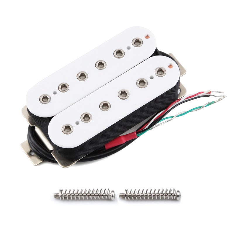 FLEOR Double Coil Guitar Humbucker Pickups Ceramic Neck Pickup for Electric Guitar Pickup-White - Image 1